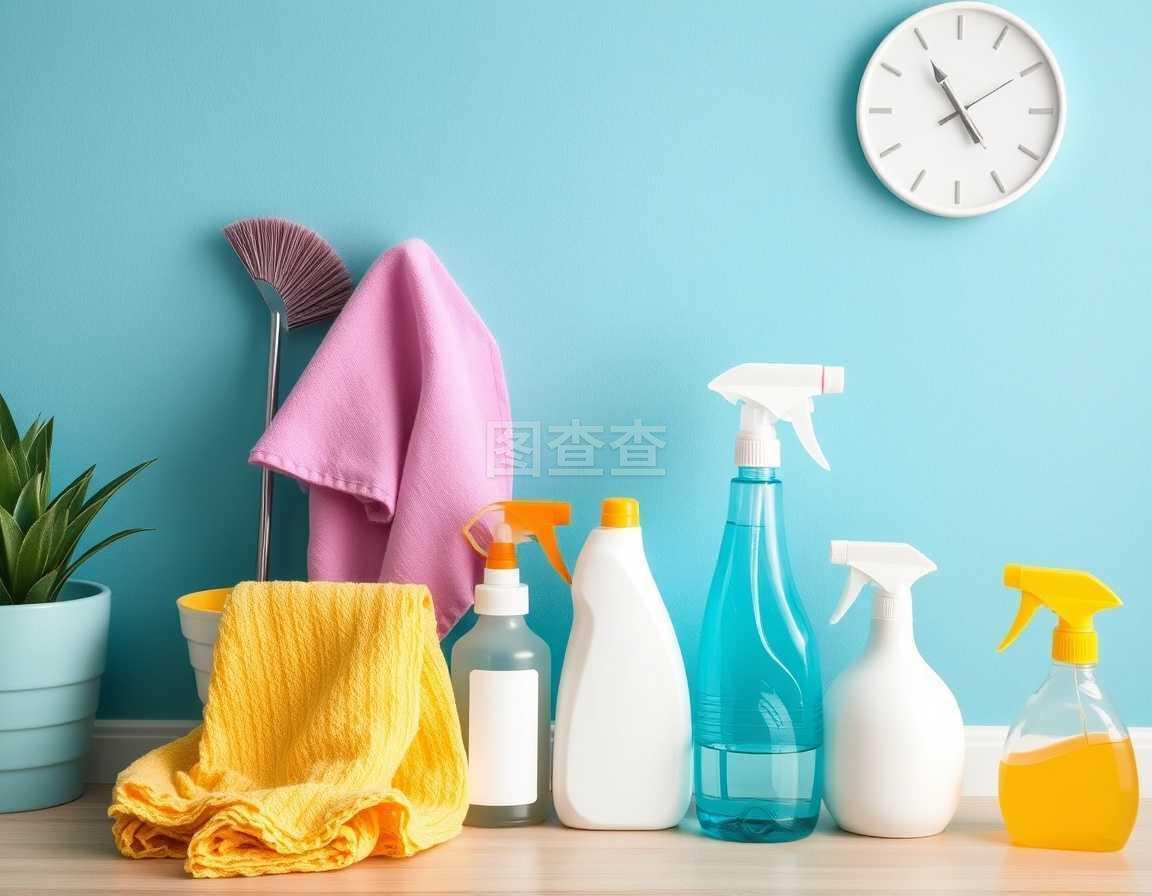 各类清洁用品,家居工作主题丰富多彩
